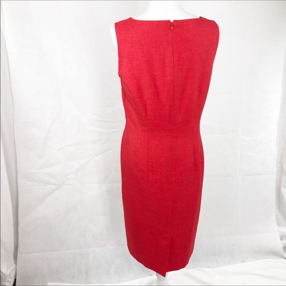 Black Label by Evan Picone Sz 8 Red Sheath Dress - Picture 3 of 5